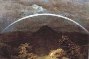 Caspar David Friedrich Mountain Landscape with Rainbow (mk10) painting